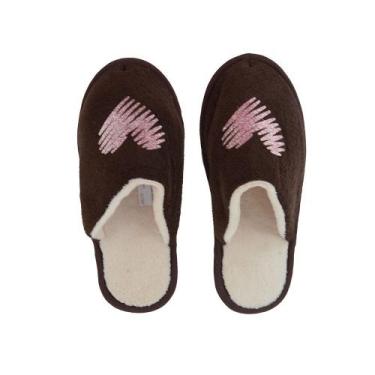 Imagem de Pantufa Feminina Maria Emilia Chinelo Vanila Marrom, 37/38