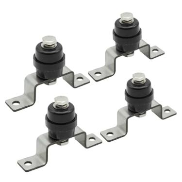 Imagem de 4 isoladores de barramento de material UL com suportes de montagem de barramento (4 x preto)