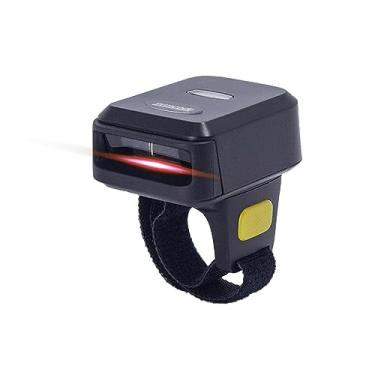 Imagem de Leitor de Código Barras 1D 2D Portátil Mão Vestível Anel BT 2 4G Sem Fio Com Conexão Suporte Armazenamento Offline Computadores PC Supermercado Biblioteca Expresso