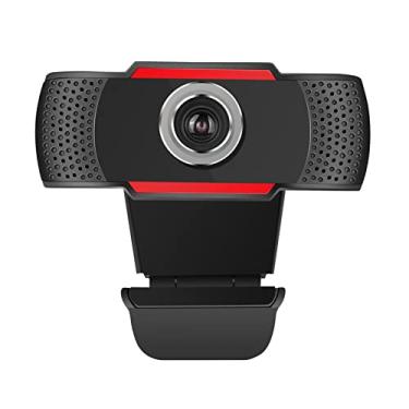 Imagem de Webcam profissional HD 720P com ângulo ultra-amplo de 120 graus, videochamada Full HD, estéreo nítido, câmera web giória de 80° para laptop, suporte para QQ Wechat, Skype, Facebook, Youtube, vide