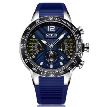 Imagem de Relogio masculino quartzo militar com cronógrafo esportivo impermeavel 