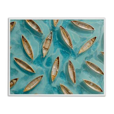 Imagem de Stupell Industries Canoas harmoniosas em arte giclée emoldurada cinza água, design por Franklyn Gregory, 61 x 76 cm