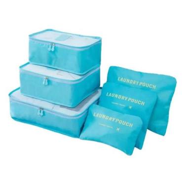 Imagem de Kit Necessaire Organizadora 6 Peças Viagem Multiuso em Nylon Resistent