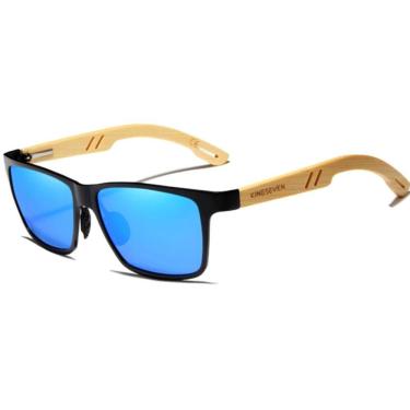 Imagem de Óculos De Sol Kingseven Retro Hastes De Madeira Uv400 H5507