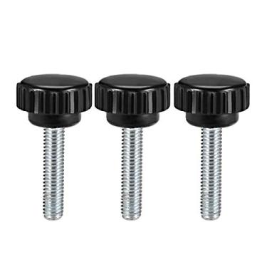 Imagem de uxcell macho rosca puxadores amassados parafuso de polegar na cabeça redonda mecânica pacote com 3, a18101800ux0046, M6 x 30