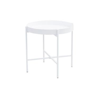 Imagem de Mesa Lateral Bandeja Sofá Cama Redonda 40x40cm Baixa Collie - Studio M