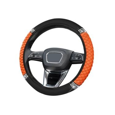 Imagem de Capa de volante de carro brilhante, protetor de volante elástico de couro macio de strass de 38 cm, diamante de cristal brilhante para mulheres e meninas, acessórios universais de carro para a maioria