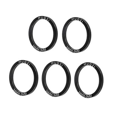 Imagem de Milageto Junta de suporte inferior de MTB, arruela de pedivela de espaçador de liga de alumínio para mountain bike de, 24MM T3MM