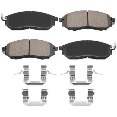 Imagem de HECHENQICHE Pastilhas de freio dianteiras de cerâmica para Infiniti EX35/37/FX35/37/FX45/G35/37/M35/37/M45/M56/Q40/Q45/Q70/QX50, para Nissan 350Z/370Z/Murano/Pathfinder