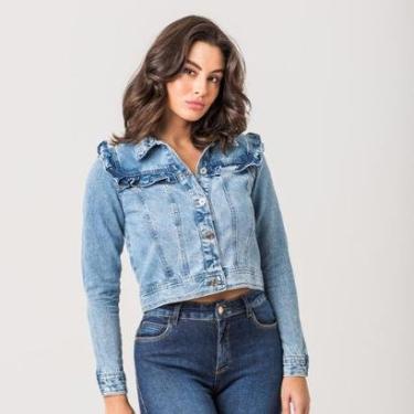Imagem de Jaqueta Jeans Babados Zune-Feminino
