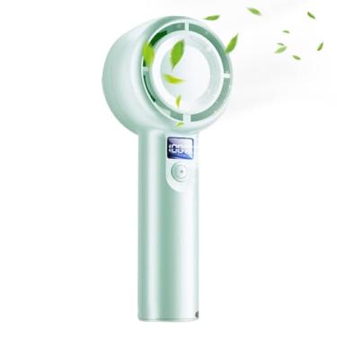 Imagem de Ventilador portátil portátil, ventilador de mão portátil com resfriamento potente – Aparelhos silenciosos e legais operados por bateria, refrigerador de ar para acessórios de viagem, caminhadas, ao ar