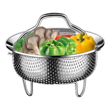 Imagem de Cesto De Vapor - Vaporizador Multifuncional De Aço Inoxidável Com Alça,Inserção De Coador De Metal Para Panela | Para Legumes Carne Comida E Massa