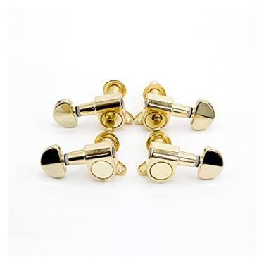 Imagem de Cabeças de máquina de guitarra 2R2L pinos de afinação universal ukulele chaves afinador de máquinas afinador de cordas liga de zinco (cor: UKXN24-GD)