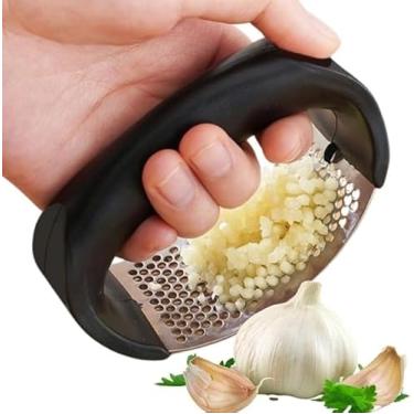 Imagem de Espremedor e Amassador de Alho em Aço Inoxidável com Cabo Ergonômico e Alta Resistência – Triturador Manual, Alta Durabilidade, De Fácil Limpeza e Uso Profissional