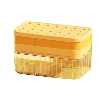 Imagem de Generic Forma de Máquina de Gelo, Bandeja de Gelo 2 Em 1, Silicone Fácil de Limpar, Multifuncional, Seguro, Fácil de Remover (Laranja)