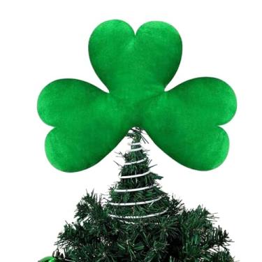 Imagem de Enfeite de árvore para decoração de Dia de São Patrício - Decoração de pelúcia de árvore verde de Natal da sorte - Enfeites de mesa do dia de São Patrício da sorte para sala de estar, quarto
