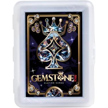 Imagem de Gemstone Deck Premium Waterproof Playing Cards, Poker Size, 100% Plastic Water Proof for Pool Beach Hot Tub Camping Travel Gift Set with 54 Cards 2 Jokers & Carrying Case