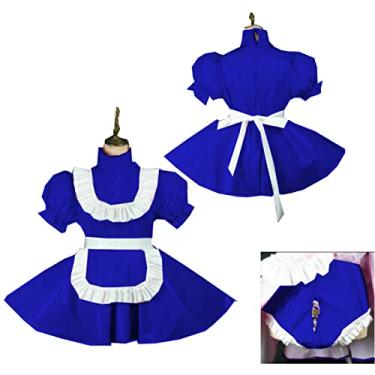 Imagem de Vestidos de empregada plus size estilo Sissy Dress Locable Sweet Dress Costume, azul royal, 7GG