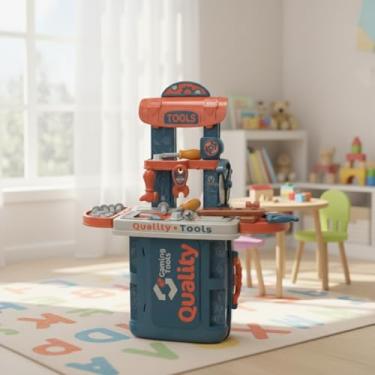 Imagem de Bancada de Ferramentas Infantil Maleta 3 em 1