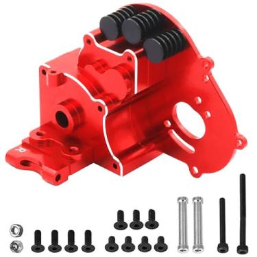 Imagem de Aluminum Transmission Case Gearbox Housing Cover w/Motor Plate Upgrade Parts for 1/10 Slash 2WD Rustler Stampede Bandit 2WD RC Car, Replaces #3691.