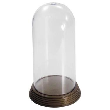 Imagem de 9 Redomas Acrílico Cúpulas Base Média 15 Cm Ouro Envelhecido - Amor Li