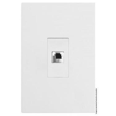 Imagem de Conjunto Rj45 Cat6 Internet Vertical 4X2 Satin Brs12376-5Br - Blux Rec