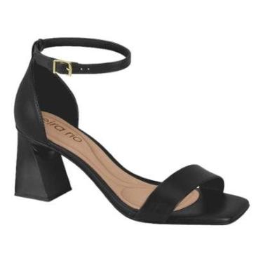 Imagem de Sandalia Beira Rio 8471.103 Salto Grosso Calcanhar Fechado Bico Quadrado Feminino-Feminino