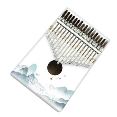 Imagem de Piano de dedo pintado em madeira abeto para iniciantes 17 tons kalimba piano instrumento musical (cor: 05)