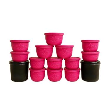 Imagem de KIT POTES PARA COZINHA VARIAVEIS(15 POTES ROSA)