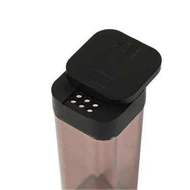 Imagem de Porta Temperos 4 Potes Com Suporte Plástico Tampa Dosadora Etiquetas Organizador de Condimentos para Cozinha