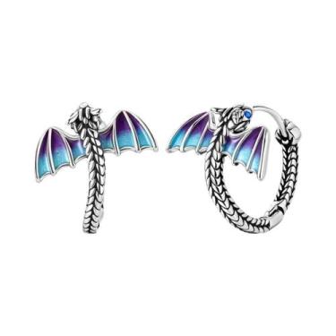 Imagem de Brinco de argola de prata 925 para mulheres pendientes lua sol brincos