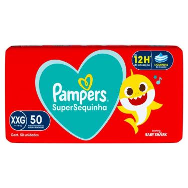 Imagem de Fralda Pampers Supersequinha Tamanho XXG 50 Unidades Descartáveis