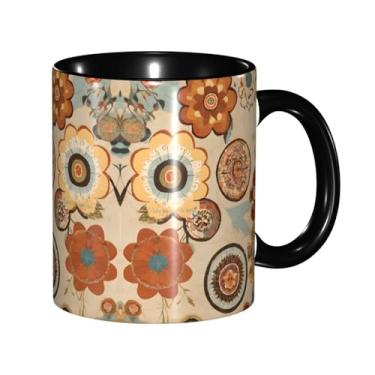 Imagem de Zeraoke Medallion canecas de café criativas com várias impressões, personalizadas, presente para a família, tamanho de 325 ml, unissex