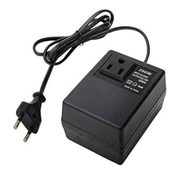 Imagem de Fafeicy Conversor de Tensão de 220 V para 110 V Transformador de Energia de Viagem Leve e Compacto de 200 W para Adaptador de Viagem No Exterior Com Material Plástico Durável (plugue da ue)