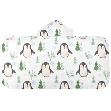 Imagem de Burbuja Toalha de banho com capuz de laço rosa para crianças, toalha de praia de pelúcia macia absorvente para chá de meninas e meninos 3-10 anos, 61 x 127 cm