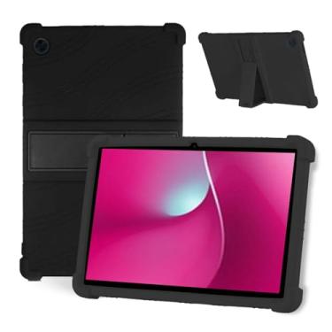 Imagem de Capa para tablet T-Mobile REVVL Tab 2 2025, capa para tablet KONXISA com material de silicone premium, função de suporte dobrável, capa para tablet à prova de choque e proteção total, capas protetoras