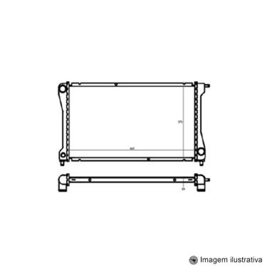 Imagem de Radiador S10 / Blazer 4.3 V6 ( 96 - 08 ) com / sem Ar / Manual / Aluminio Brasado