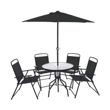 Imagem de Conjunto Jardim Toronto Com Mesa Guarda-sol e Cadeiras Mor