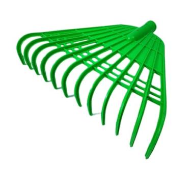 Imagem de Baoblaze Cabeça de ancinho para gramado, ancinho para paisagismo, removedor de folhas multiuso para jardim com 12 dentes para limpeza de detritos, arbustos e, Verde