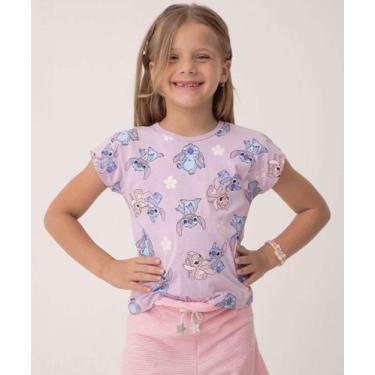 Imagem de Blusa Infantil Angel E Stitch Disney Tam 4 a 10 Lilás-97147, Lilás, 6