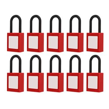 Imagem de Generic Bloqueio de Etiquetagem de Bloqueio Industrial 10 Peças de Cadeado de Segurança Com Isolamento de Feixe de Nylon para Energia Elétrica Química para Trabalhadores