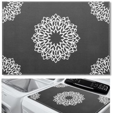 Imagem de Teenyyou 1 tapete protetor de secadora de 66 cm x 45 cm, capa de máquina de lavar e secar roupa, capa de máquina antiderrapante à prova d'água à prova de poeira, almofada de secagem rápida para