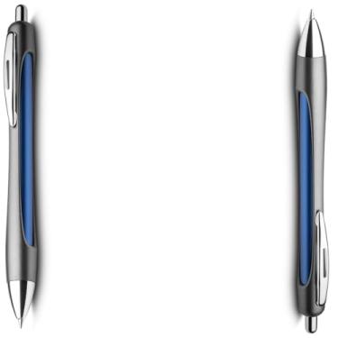 Imagem de Caneta Esferográfica Executiva em Alumínio, Escrita Azul, Corpo Cilíndrico, Acabamento Fosco, Grip Metálico, Refil Parker, 14cm (Kit 2 Azul)