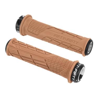 Imagem de FIFTY-FIFTY Punhos de guidão de mountain bike, pegas MTB, confortáveis e travadas, alça de bicicleta antiderrapante, adequada para todas as montanhas, Enduro, Downhill (Gum)