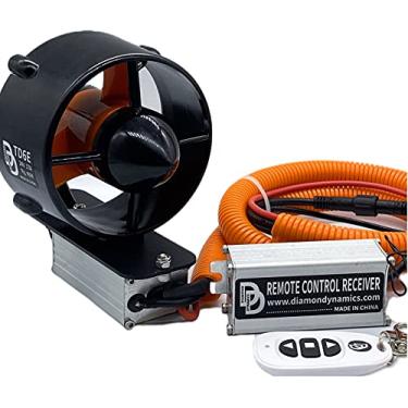 Imagem de TD6E Propulsor subaquático 24 V 7 kg Impulso 408 W Barbatana de surf elétrica sem escova para caiaque barco de pesca prancha de remo pacote de propulsão subaquática