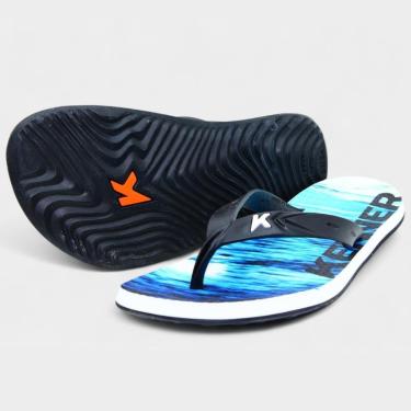 Imagem de Chinelo Infantil Kenner Summer Surf Kids - Branco e Azul - 33/34-Masculino