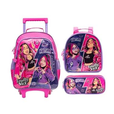 Imagem de Kit Mochila Rodinha Emilly Vick Mochila Rodinha Lancheira Estojo Emilly Vick e Katlen 2026