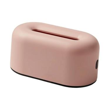 Imagem de Baoblaze Porta-lenços de papel higiênico elegante com organizador para quarto, cozinha, banheiro, lavabo e restaurante, Rosa