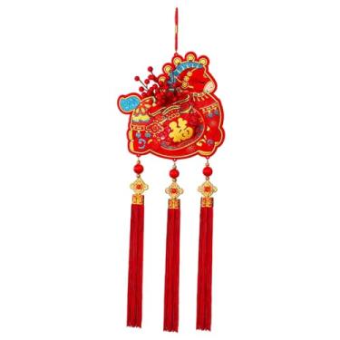 Imagem de Vaveren Enfeite de Natal Chinês para Pendurar, Pingente Tradicional do Ano Lunar Chinês de 2026 com o Símbolo do Cavalo, Ideal para Festas e Casas de, 30x90cm
