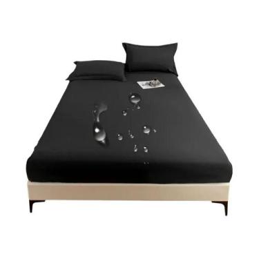 Imagem de Capa De Colchão Impermeável De Cor Sólida Com Acabamento Fosco Proteto